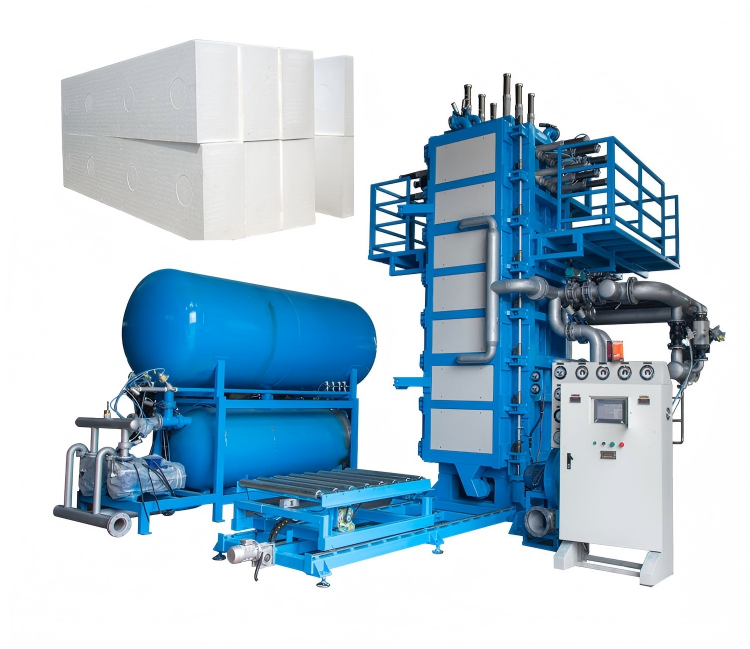 Vertical EPS Block Moulding Machine Vacuum Cooling Type